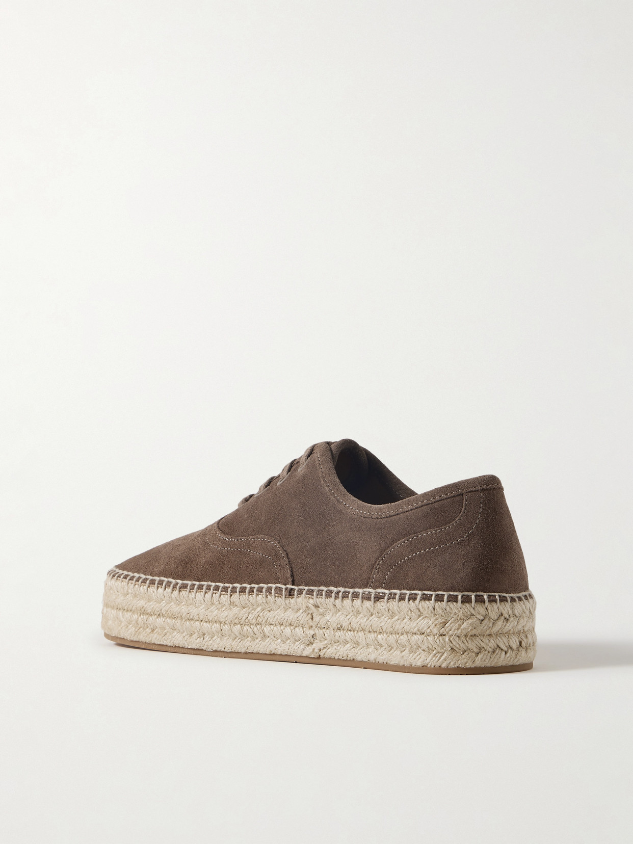 Jw Anderson Suede Espadrille Platform Sneakers In Brown