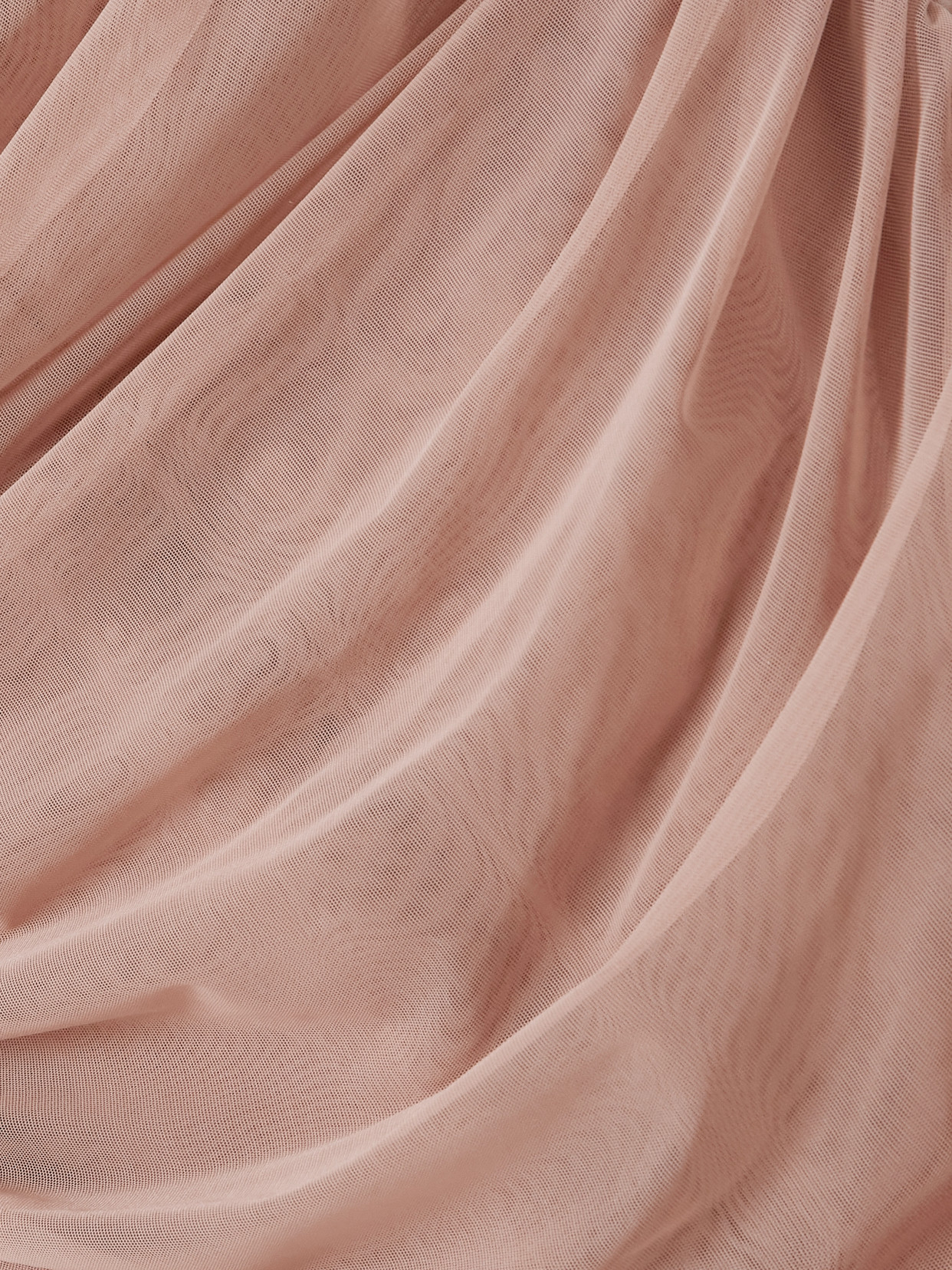 Dolce & Gabbana Ruched Stretch-tulle Midi Dress In Pink