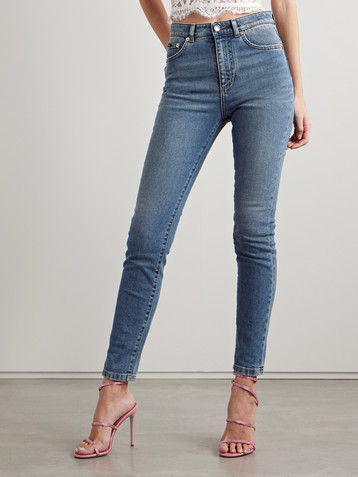 Dolce&Gabbana Appliquéd high-rise skinny jeans