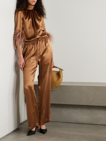 Dolce&Gabbana Silk-satin straight-leg pajama pants