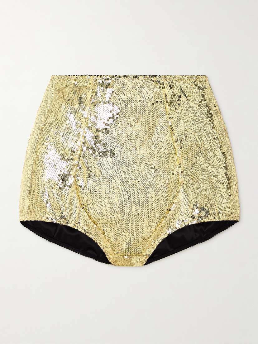 Dolce & Gabbana Sequined Tulle Briefs