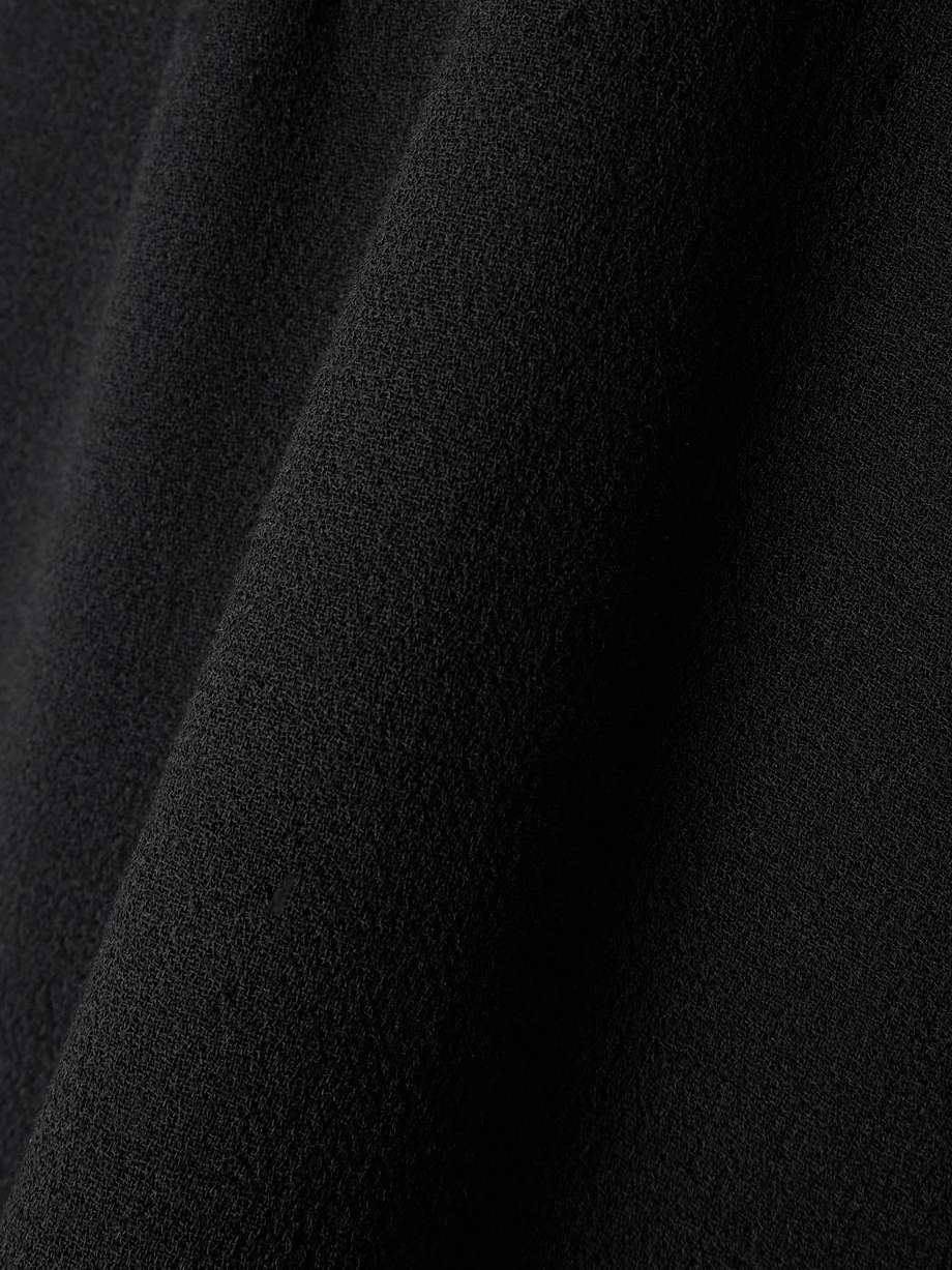 strapless wool-crepe midi dress