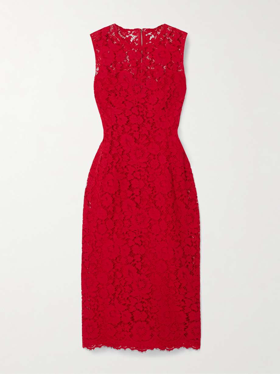 cotton-blend lace dress