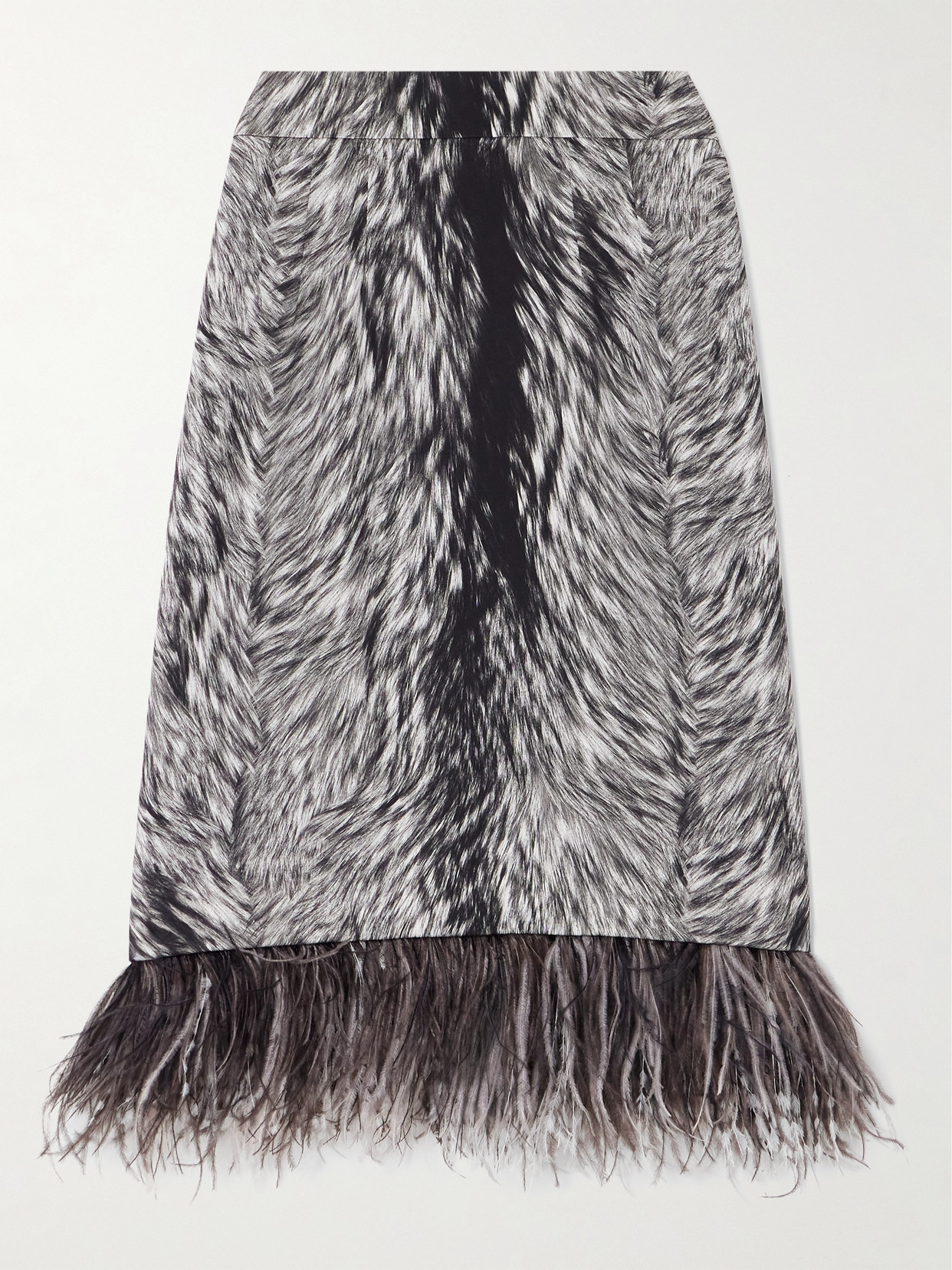 Dolce & Gabbana Charmeuse Midi Pencil Skirt In Animal Print