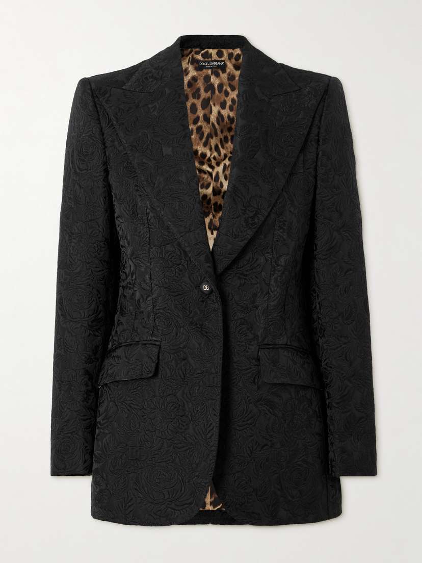 Dolce & Gabbana Floral-jacquard Matelassé Blazer