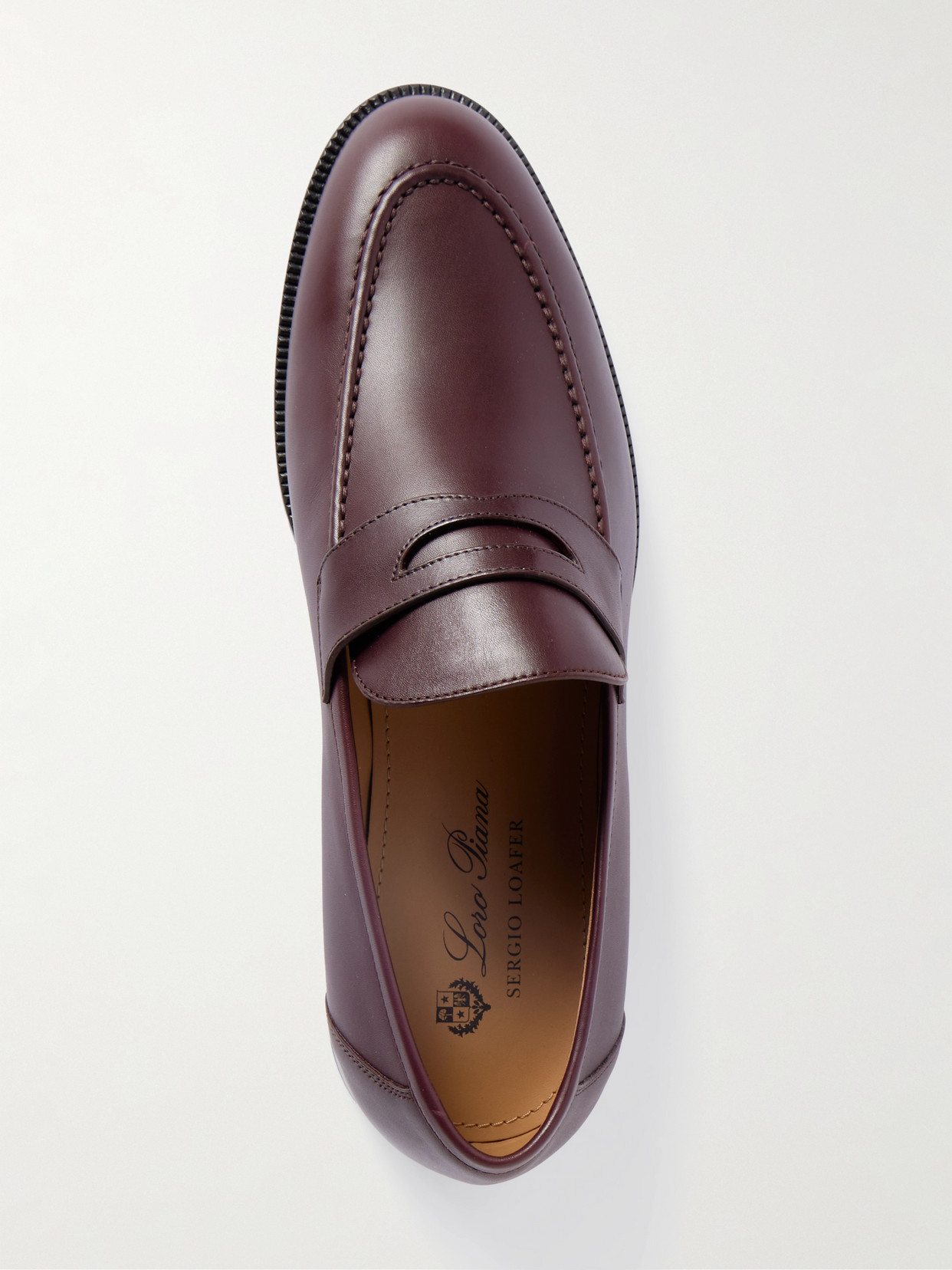 Loro Piana Sergio Leather Loafers In Purple