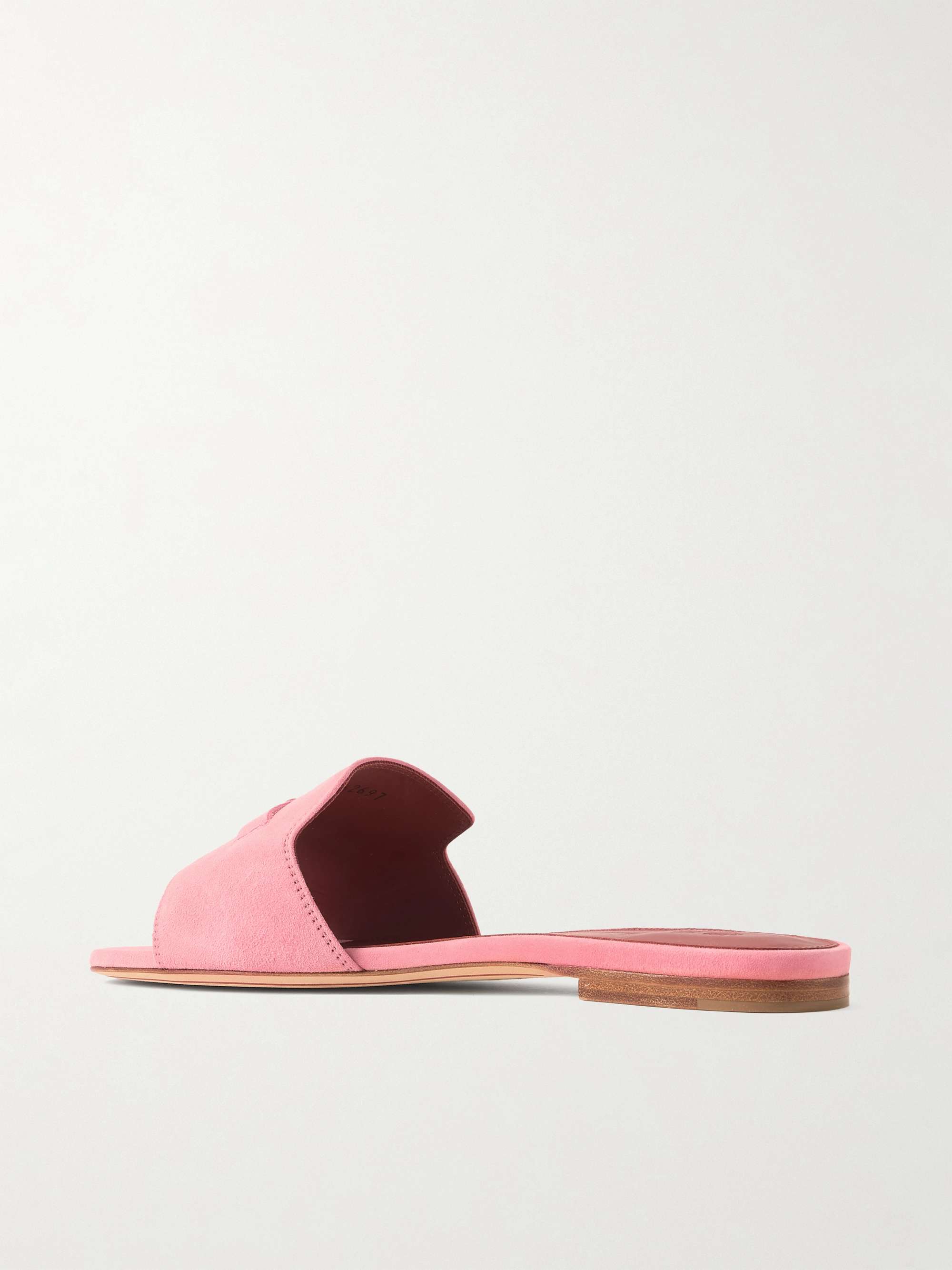 LORO PIANA Summer Charms suede slides