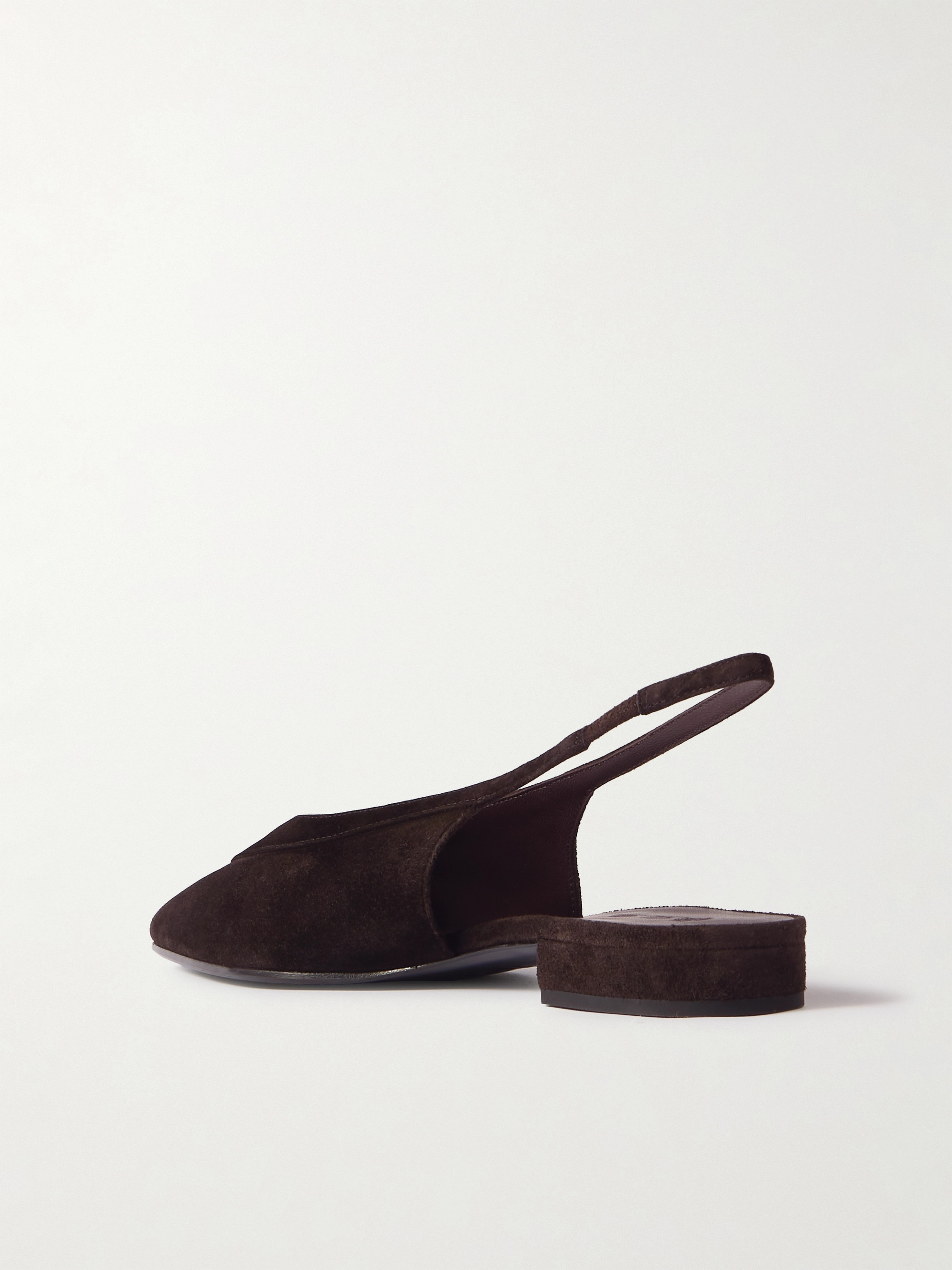 Loro Piana Rebecca layered suede slingback flats thumbnail