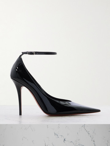 AMINA MUADDI Anok patent-leather point-toe pumps