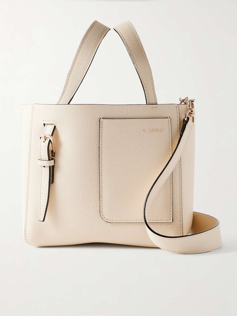 Valextra Mini Textured-leather Shoulder Bag