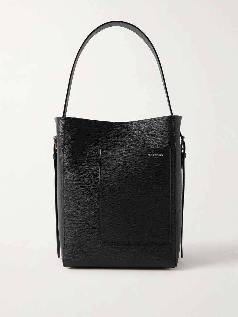 Valextra Small Textured-leather Bucket Bag