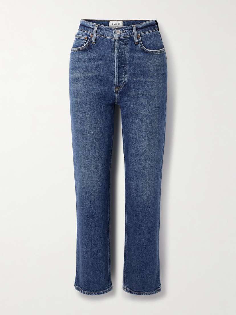 AGOLDE '90s Pinch Waist Cropped High-rise Straight-leg Jeans
