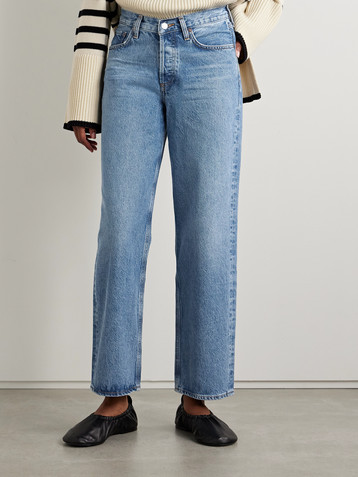 Agolde V-Waist Baggy mid-rise straight-leg jeans