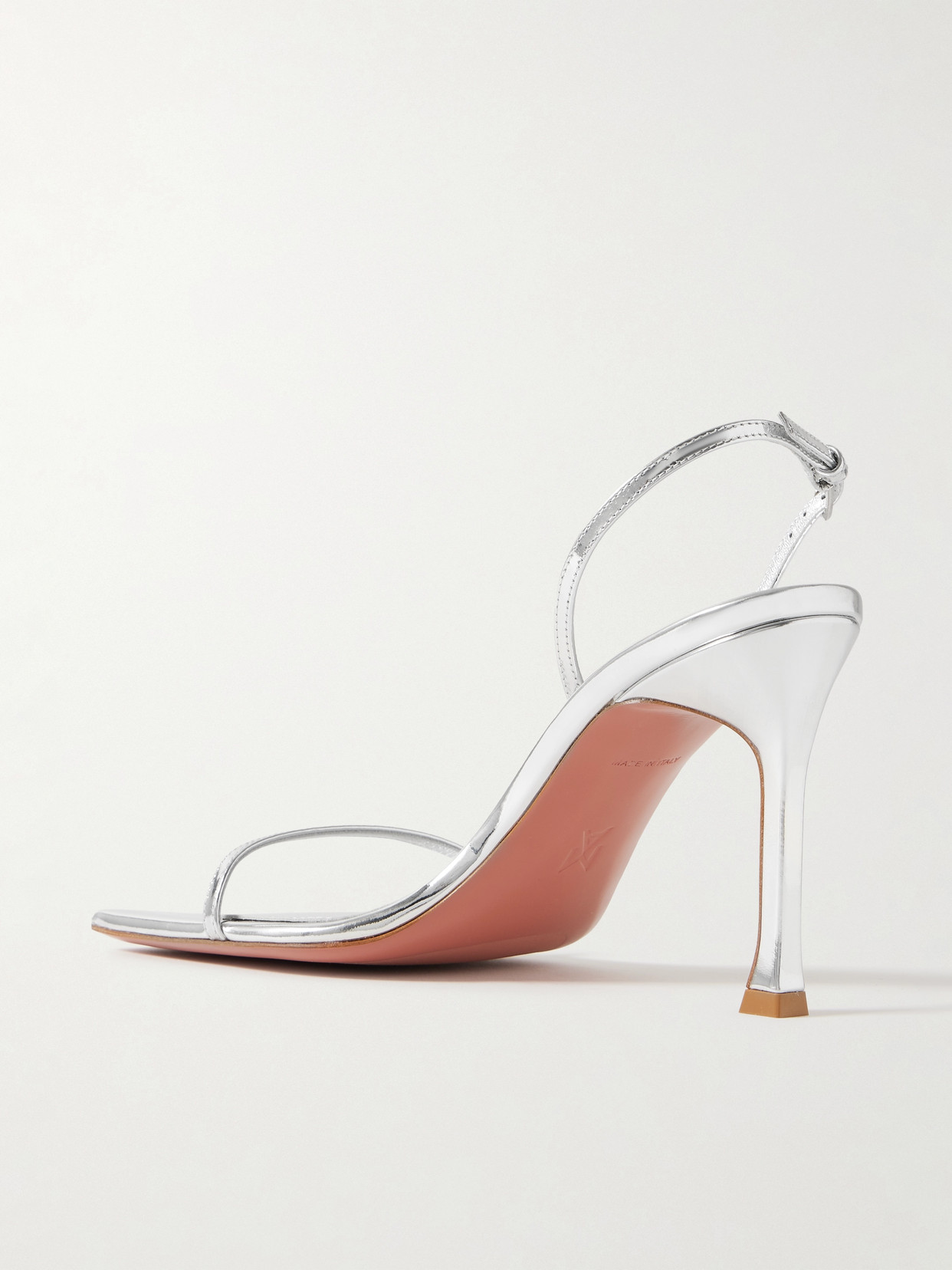 Maya Mirrored-Leather Sandals