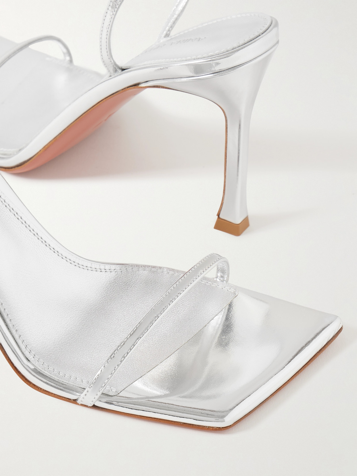 Maya Mirrored-Leather Sandals