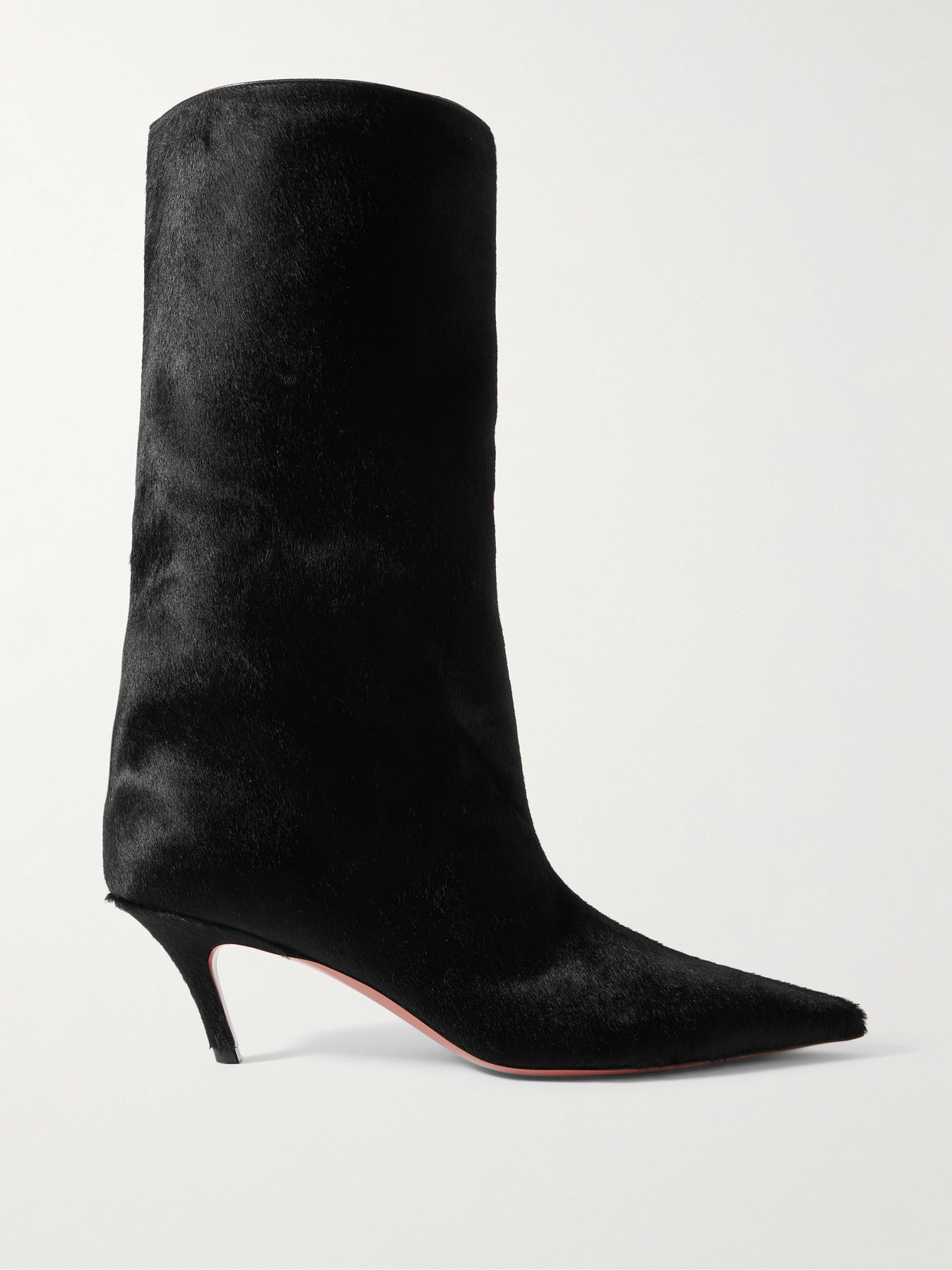 Amina Muaddi - Fiona Calf Hair Boots - Black