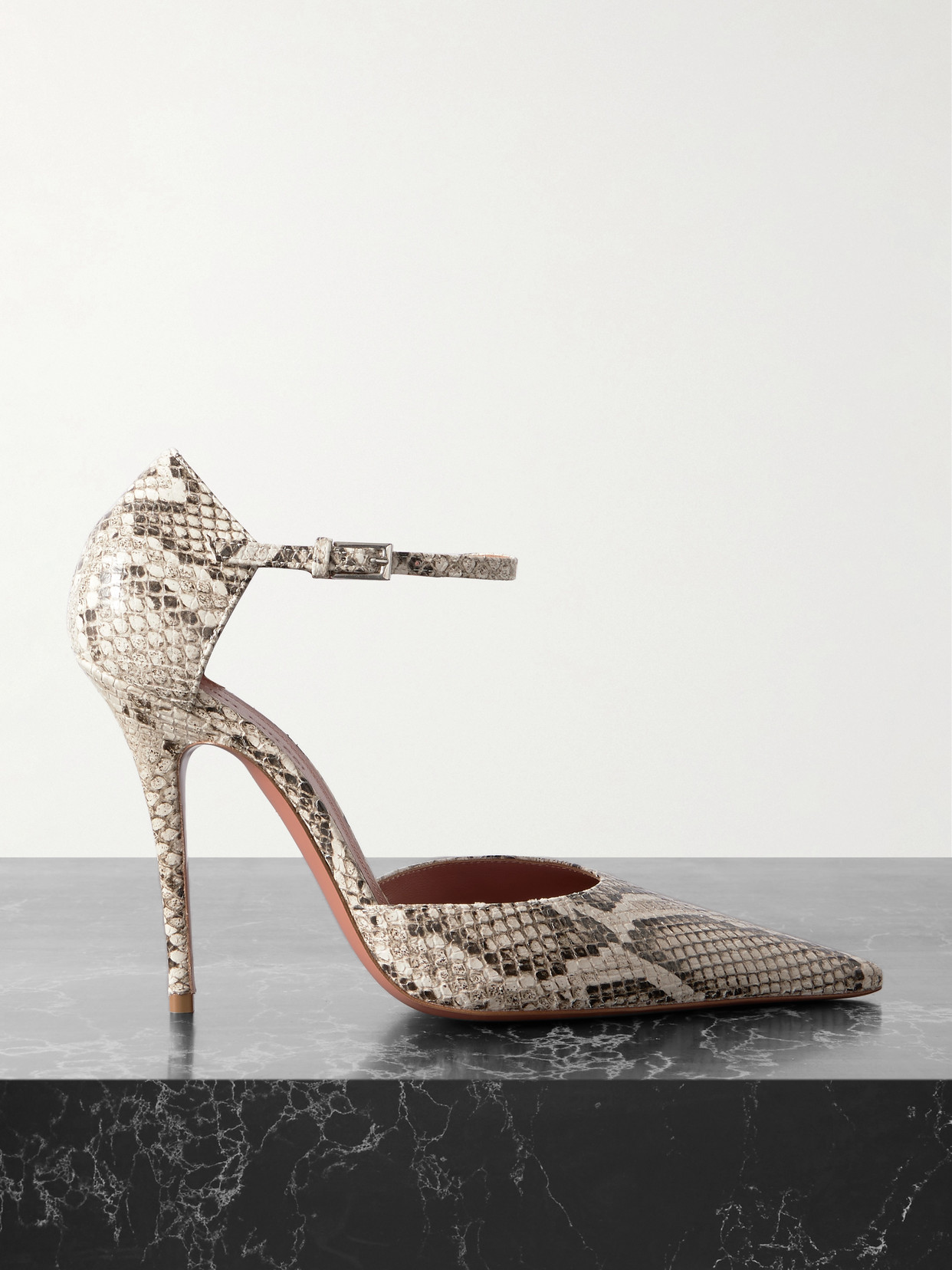 Amina Muaddi - Barbara Snake-print Leather Pumps - Animal print