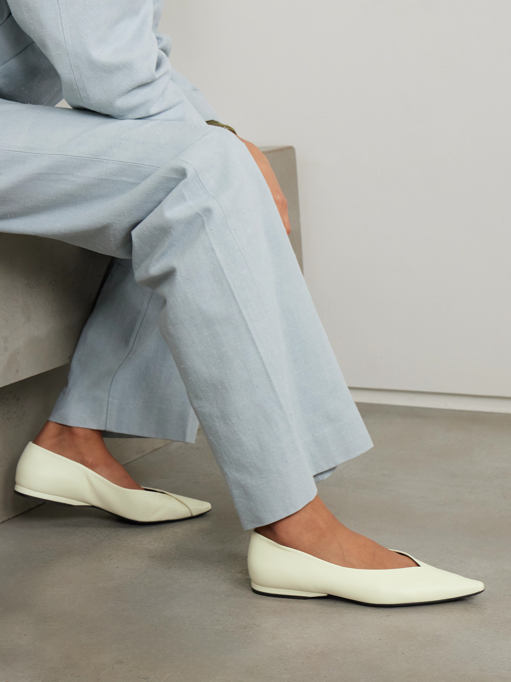 LOULOU DE SAISON - Barsi leather ballet flats | Plush