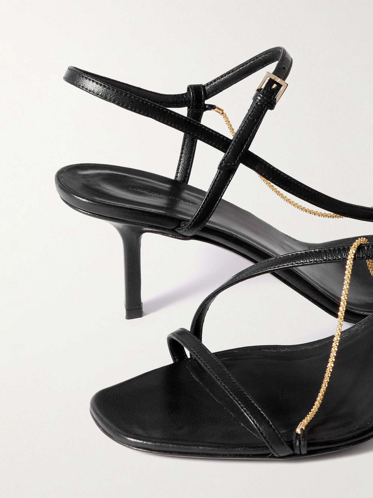 Loulou De Saison Siam Leather Sandals In Black