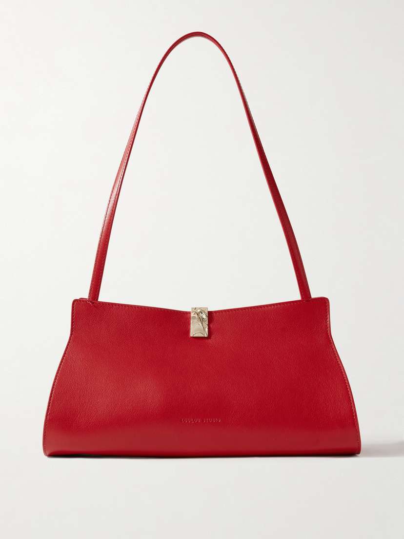 Loulou de Saison Johanna Embellished Leather Shoulder Bag