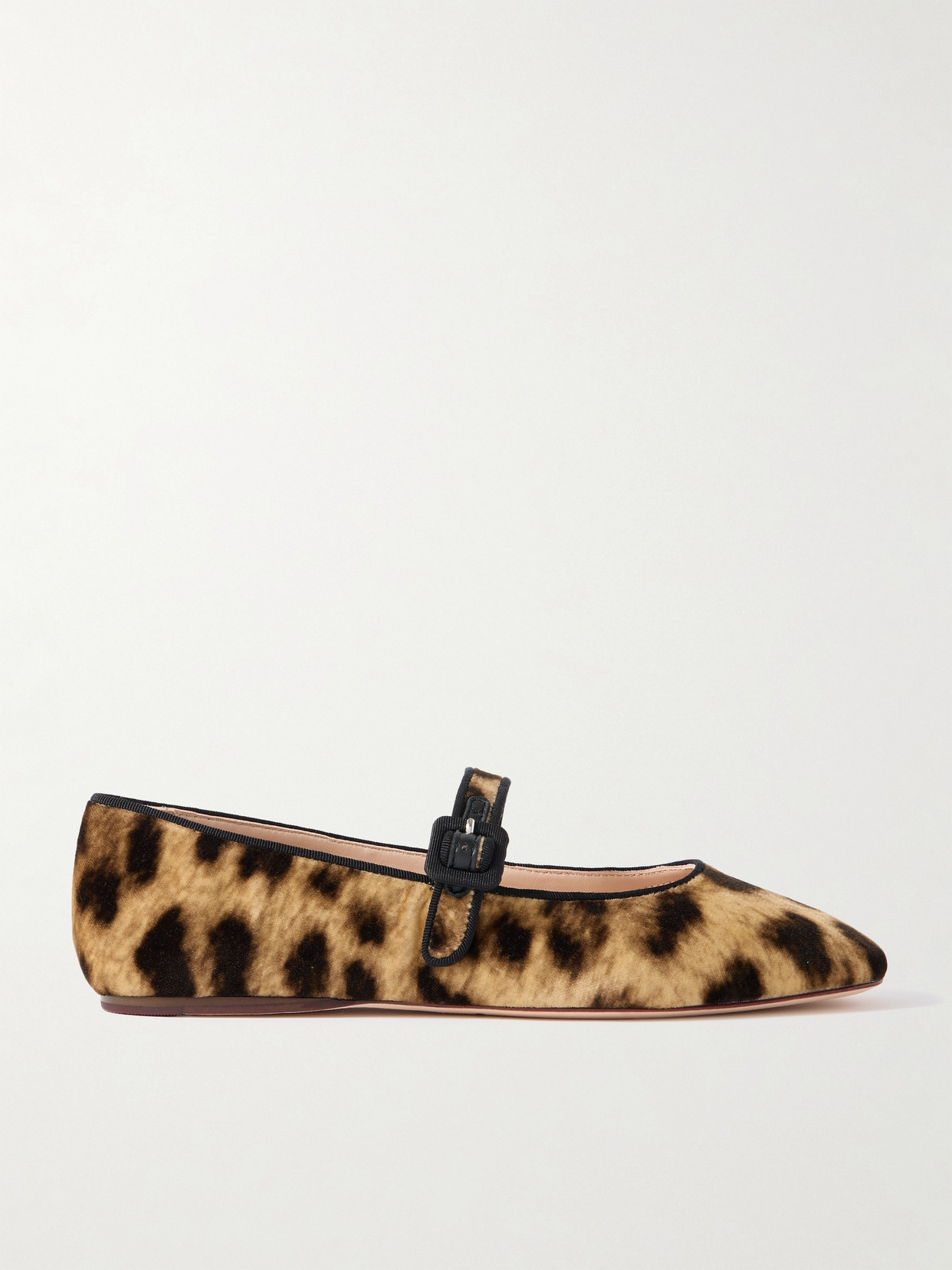 Loeffler Randall Ginger Mary Jane Flats Leopard In Transparent