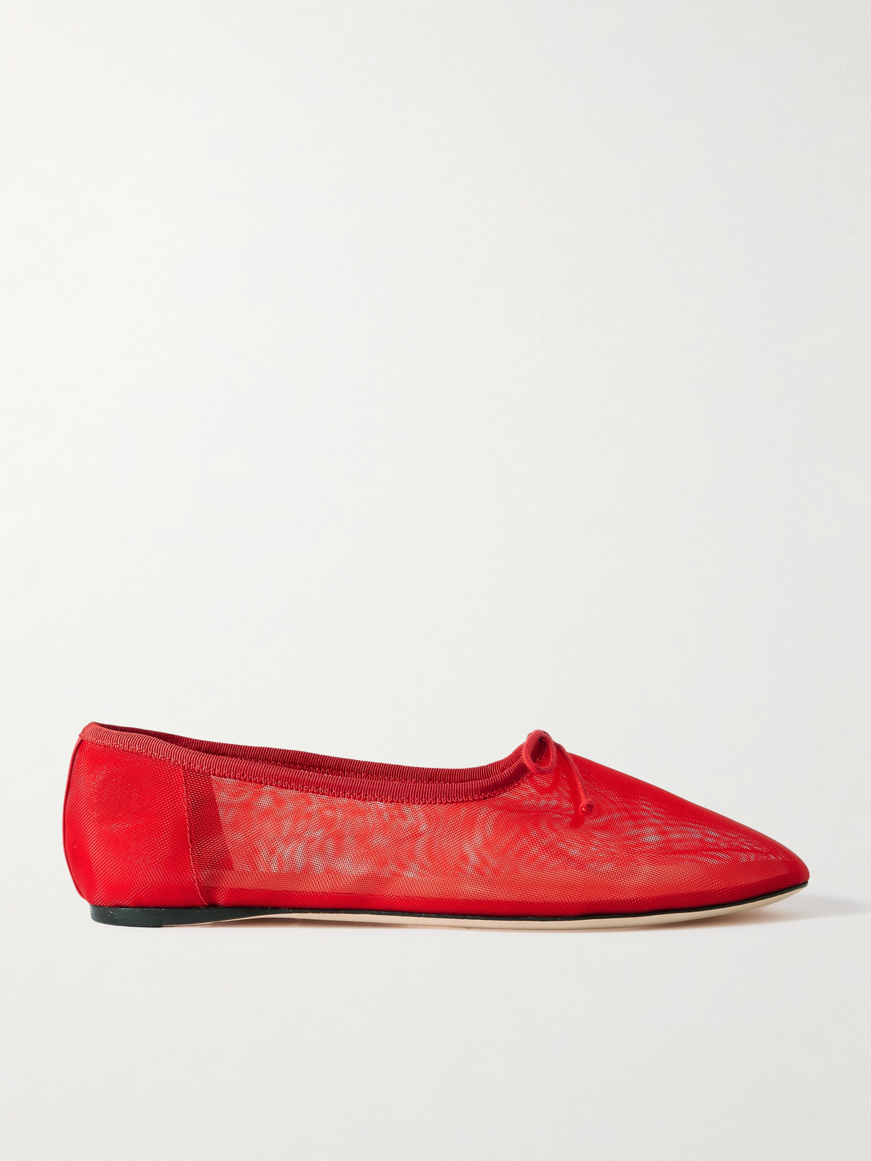 LOEFFLER RANDALL LANDON SOFT BOW-DETAILED MESH BALLET FLATS