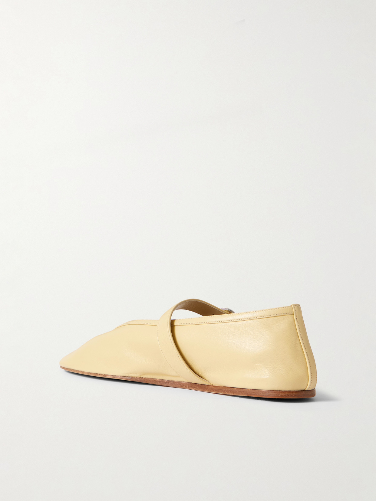 Le Monde Beryl Stella Leather Ballerina Flat In Yellow