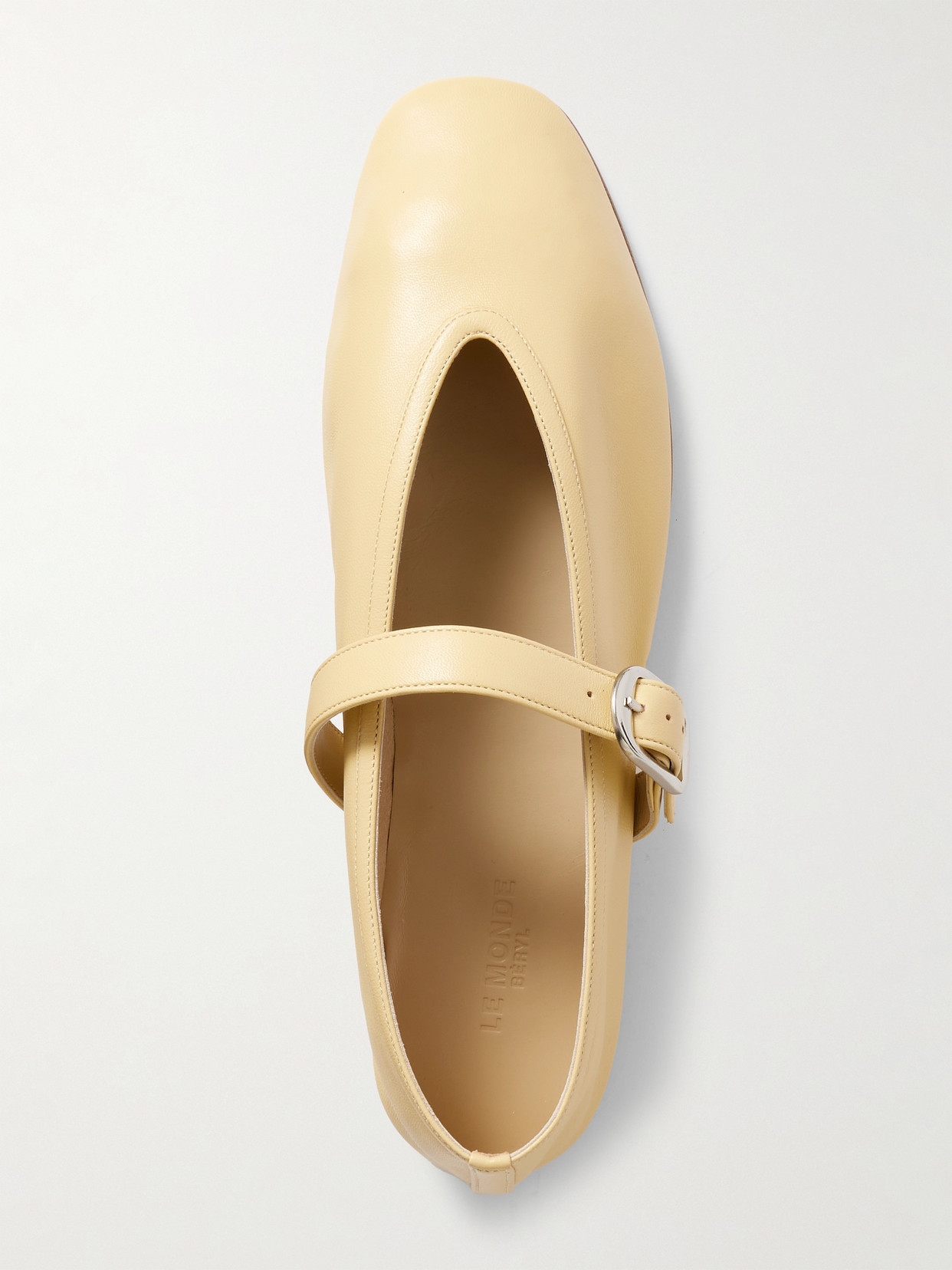 Le Monde Beryl Stella Leather Ballerina Flat In Yellow