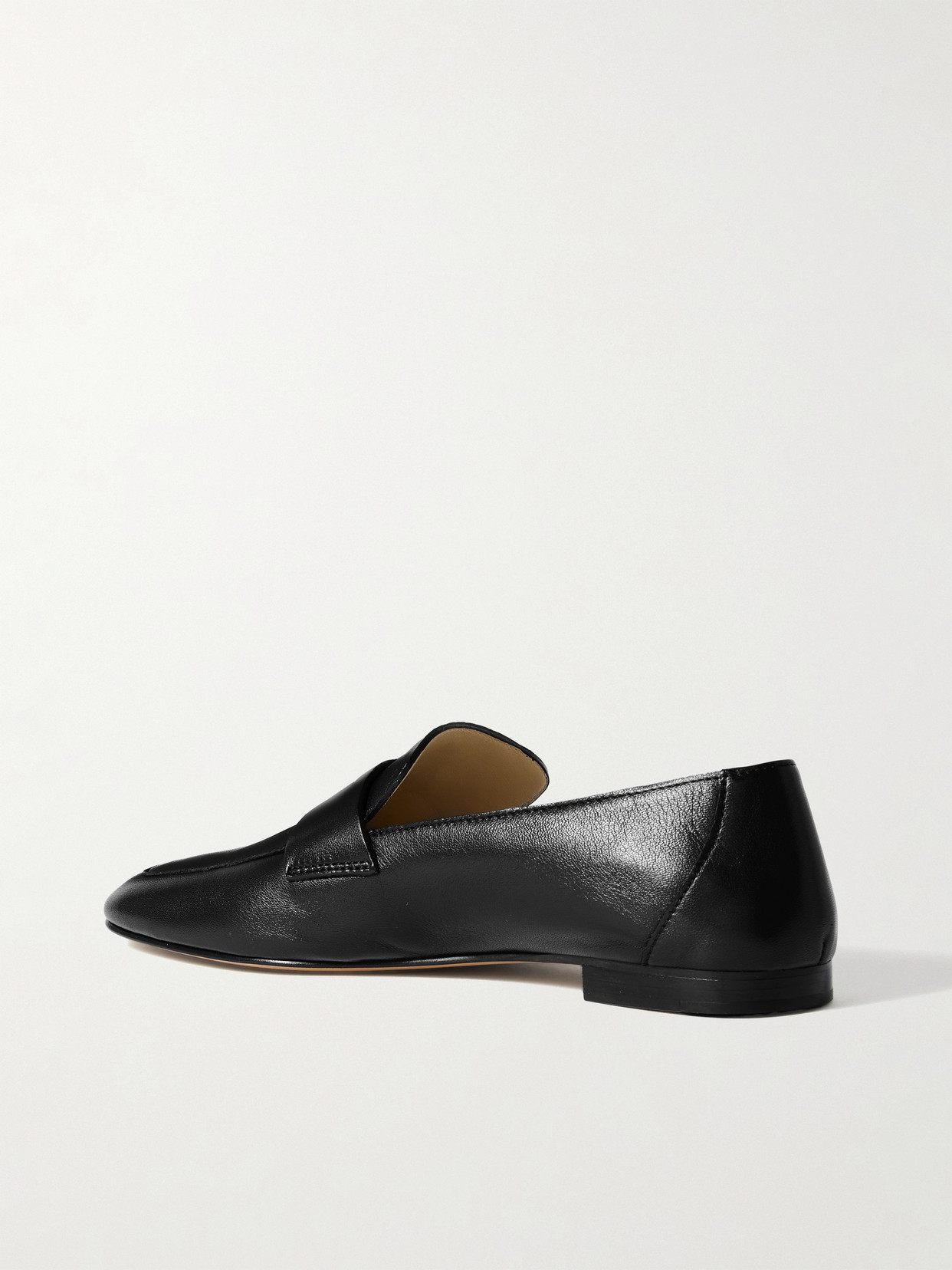 Le Monde Beryl Leather Penny Loafers In Black