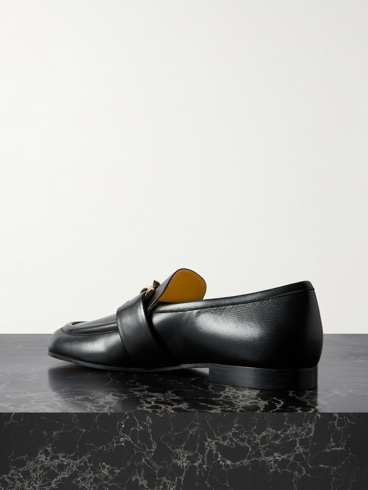 Proenza Schouler Monogram Embellished Leather Loafers In Black