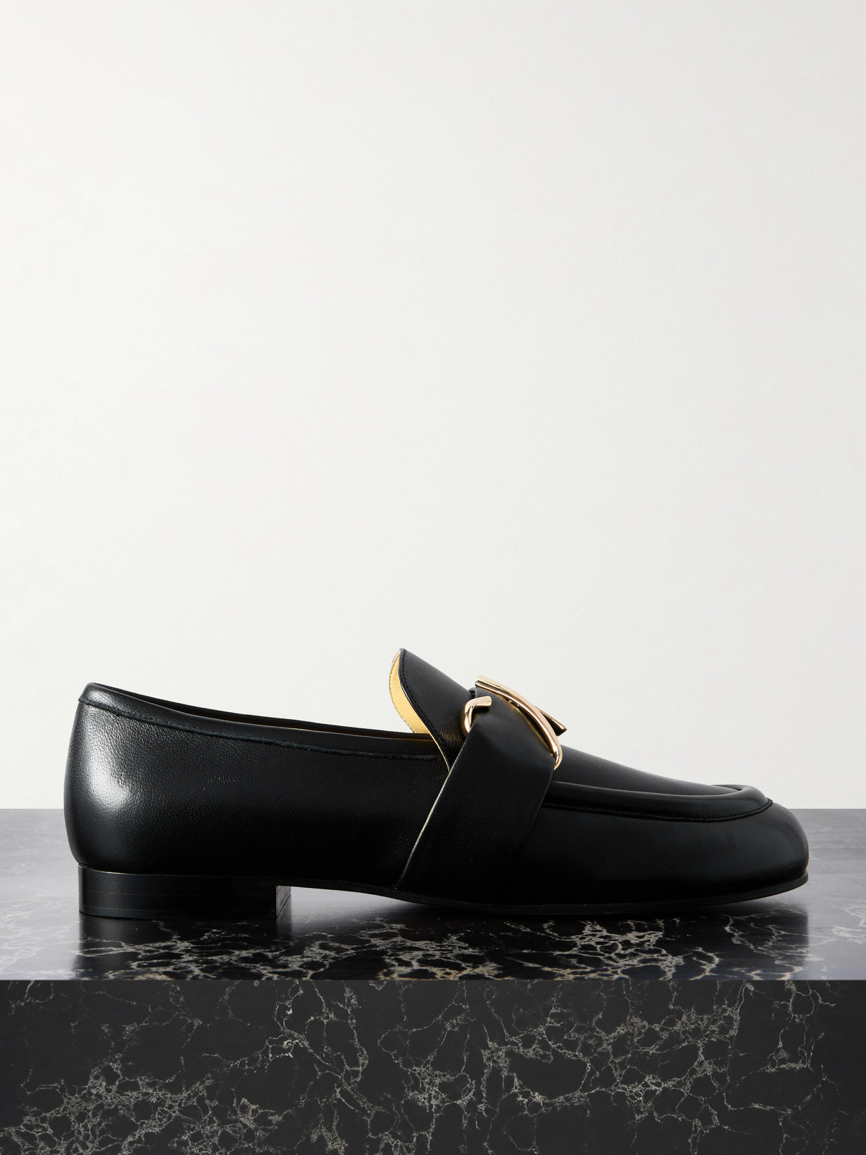 Proenza Schouler Monogram Embellished Leather Loafers In Black
