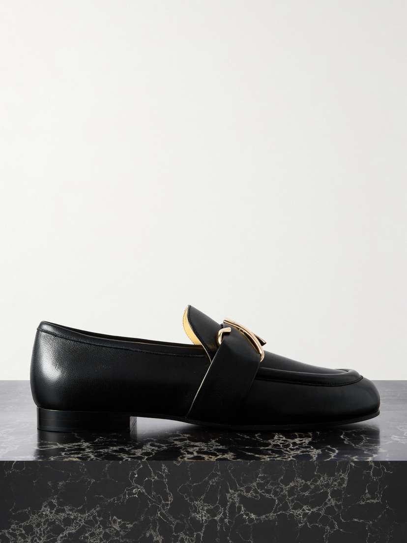 Proenza Schouler Monogram Embellished Leather Loafers