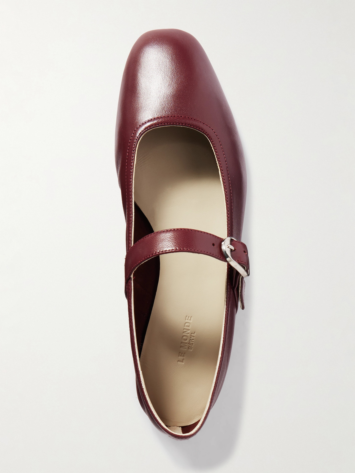 Le Monde Beryl Burgundy Stella Slipper Ballerina Flats In Red