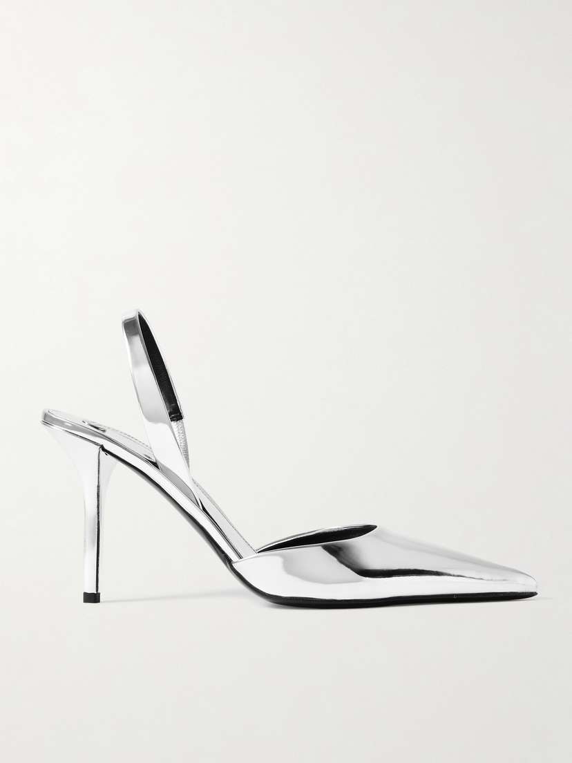 Proenza Schouler Slash Mirrored Faux Leather Pumps