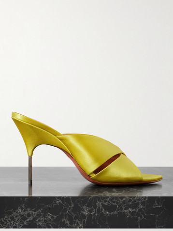 AMINA MUADDI Samantha 95 satin mules