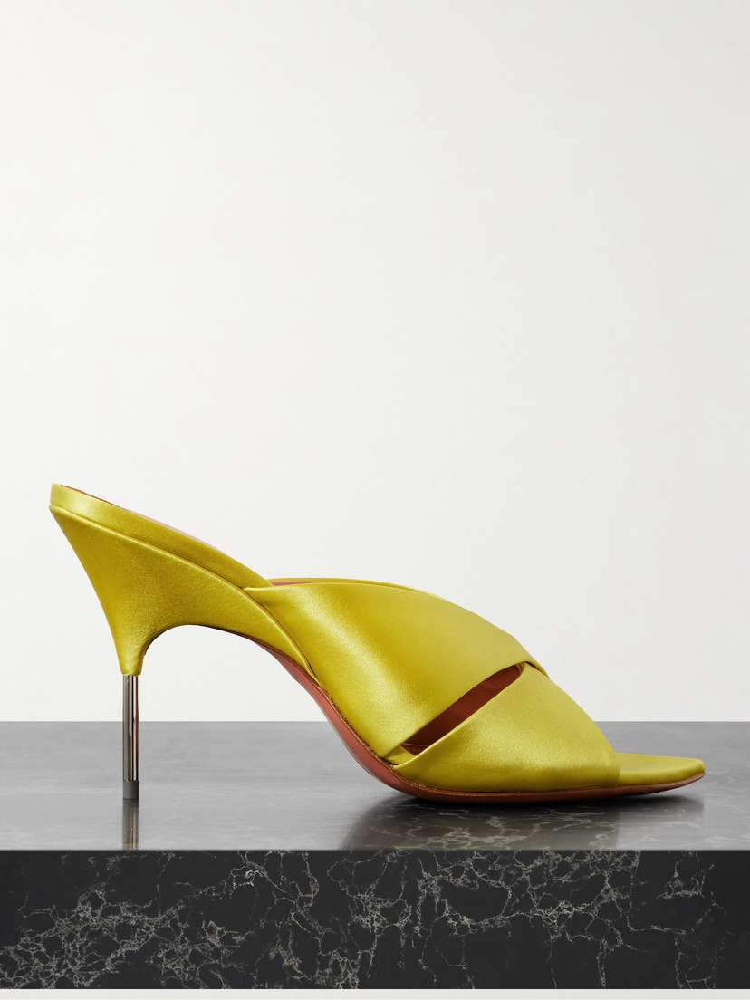 Amina Muaddi Samantha 95 Satin Mules
