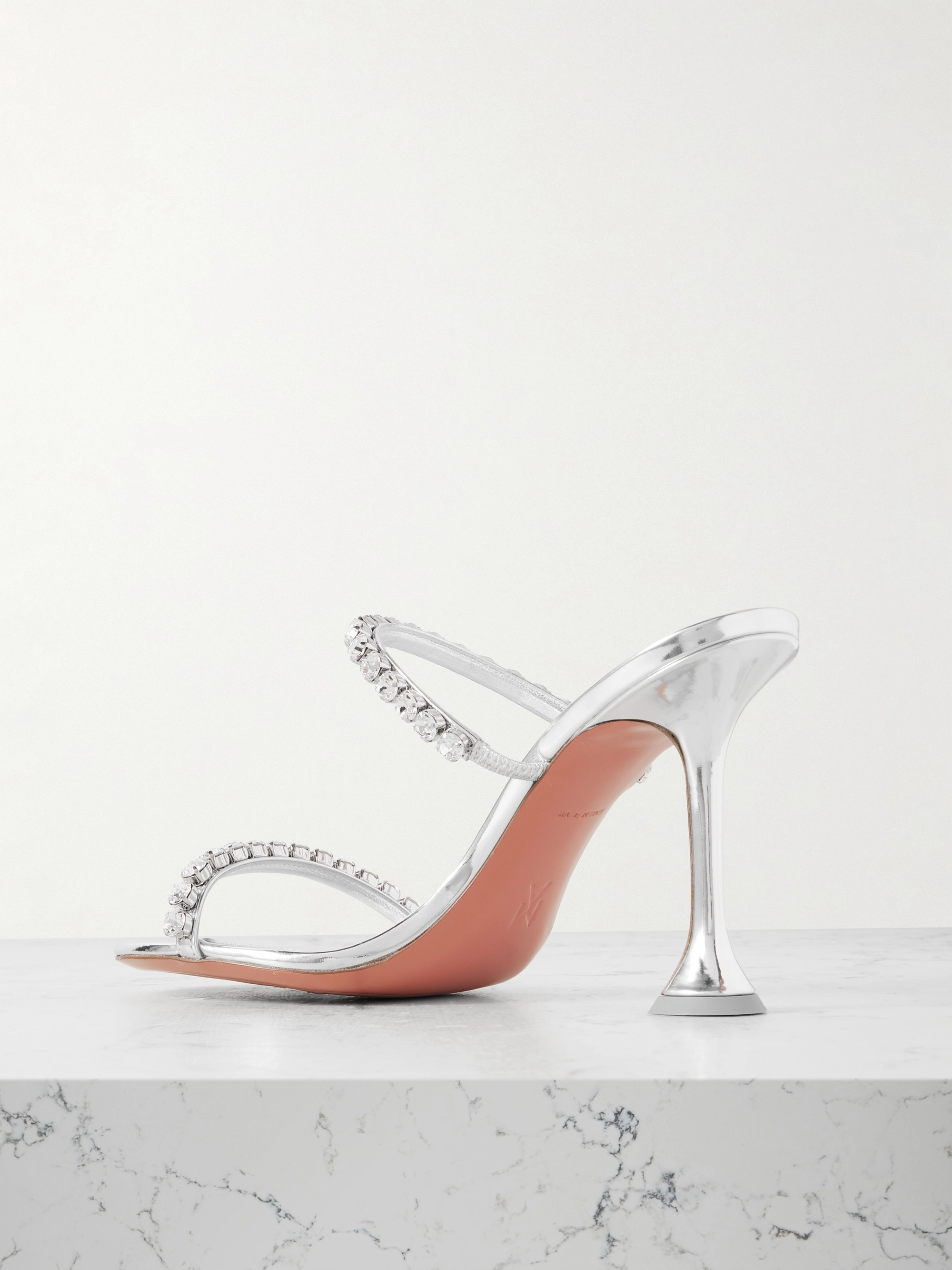 mules amina muaddi cinderella shoes price