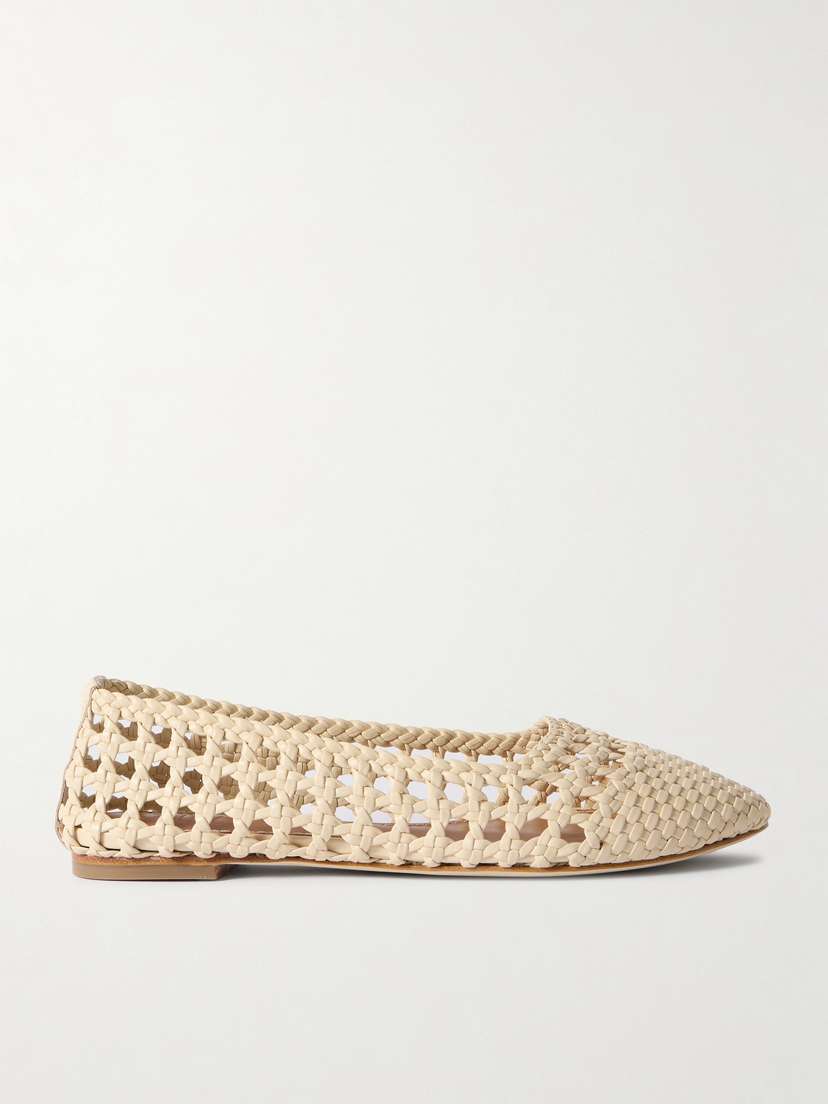 Staud Nell Woven Leather Ballet Flats