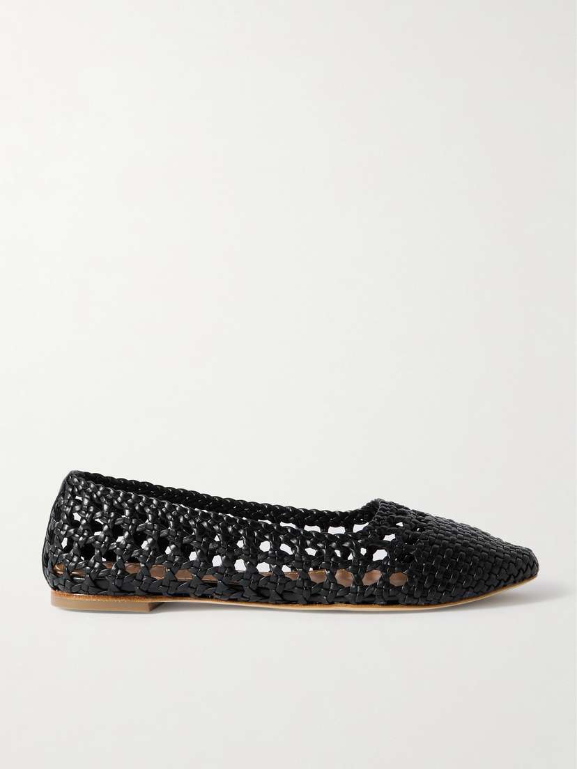 Staud Nell Woven Leather Ballet Flats