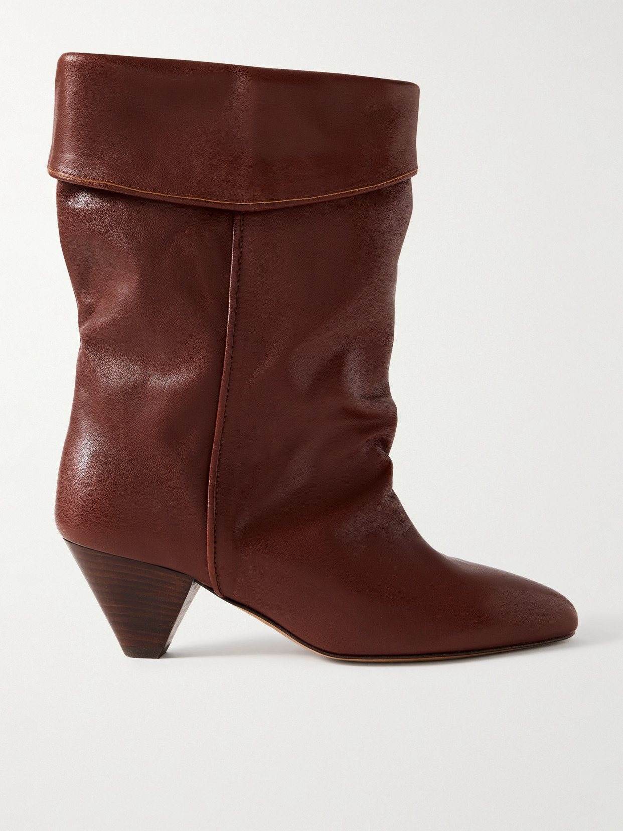 Isabel Marant Dalby Leather Ankle Boots In Brown