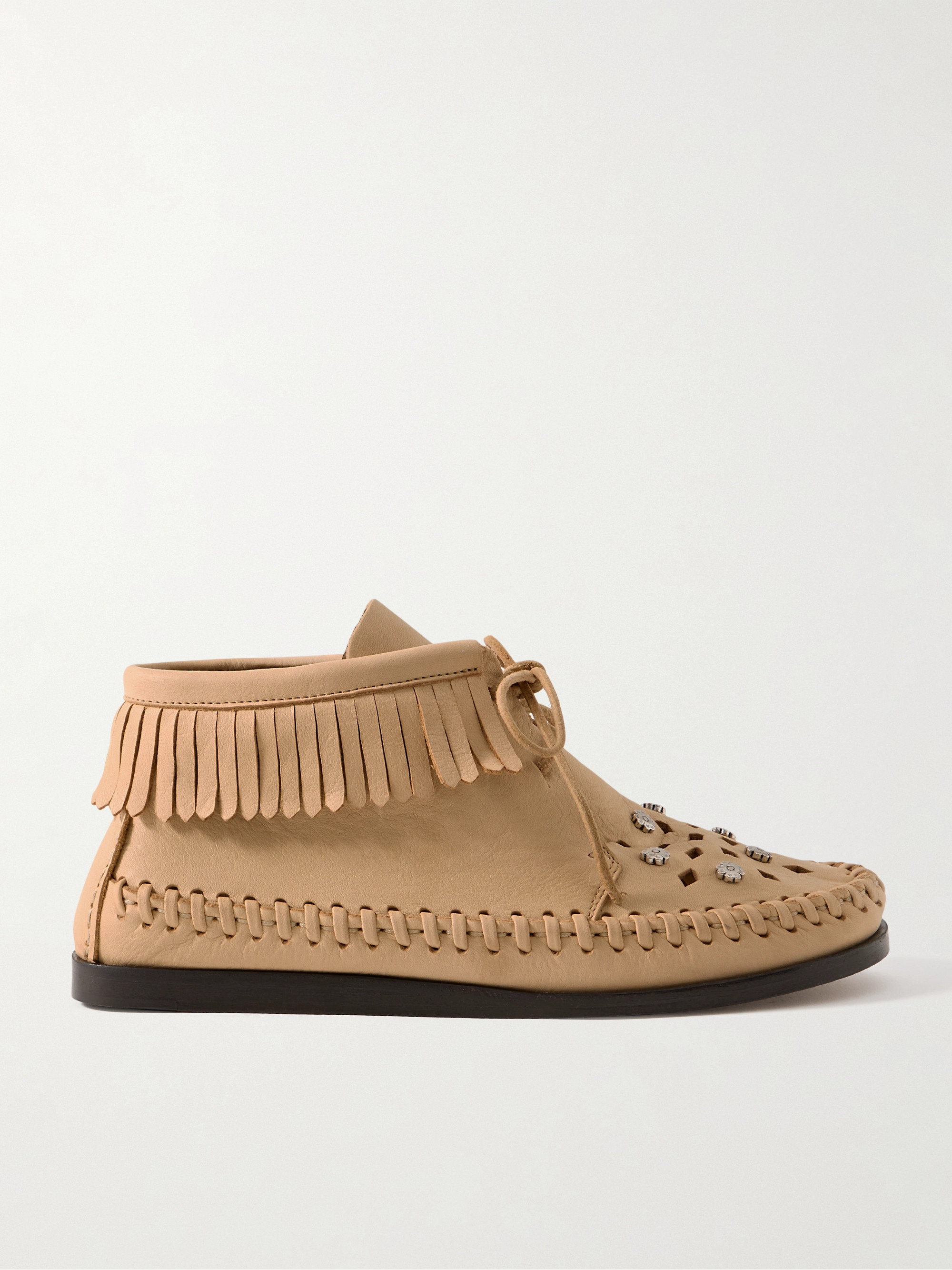 Isabel Marant Felsa fringed embellished suede ankle boots