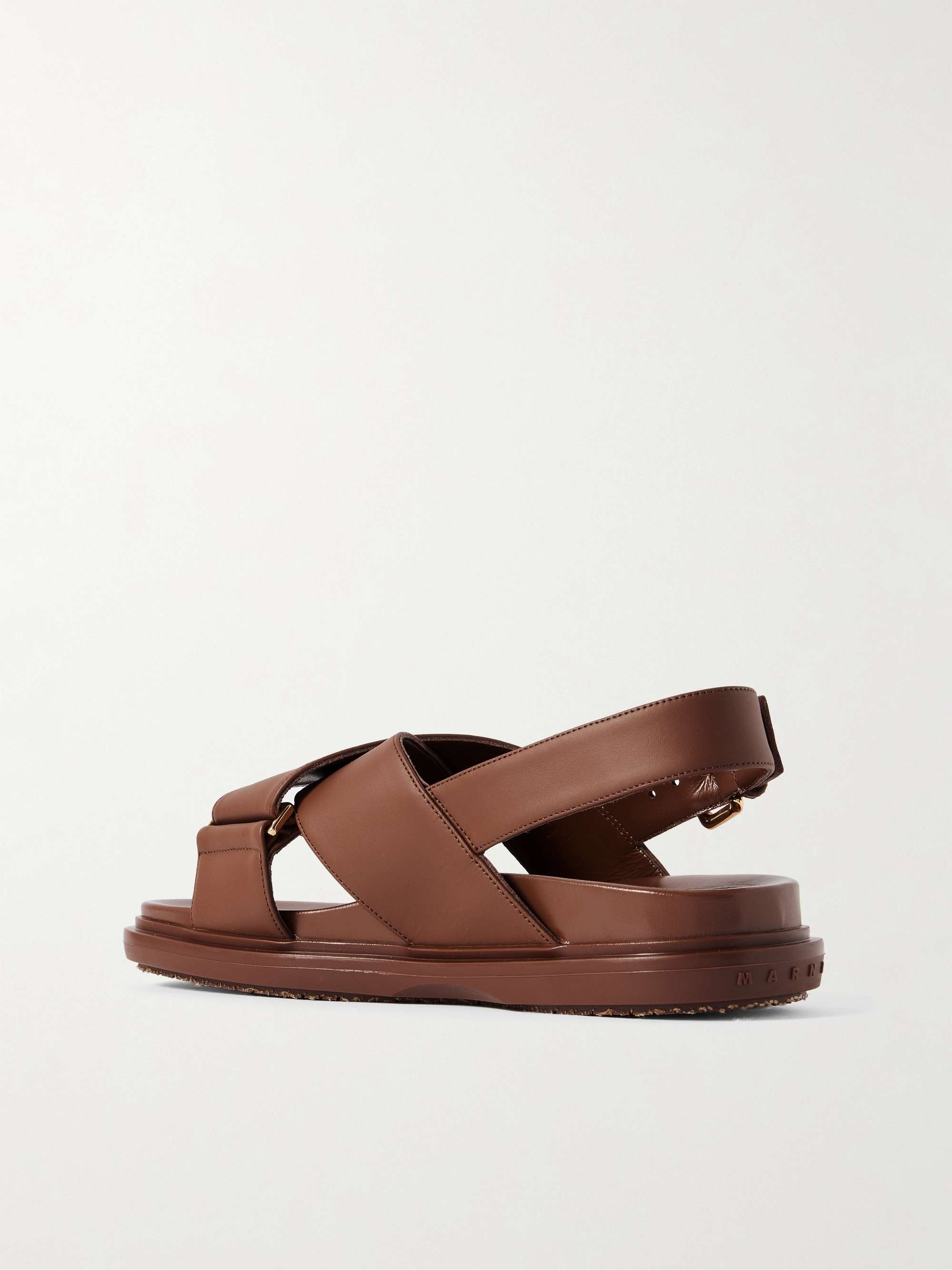 MARNI Fussbett leather slingback sandals