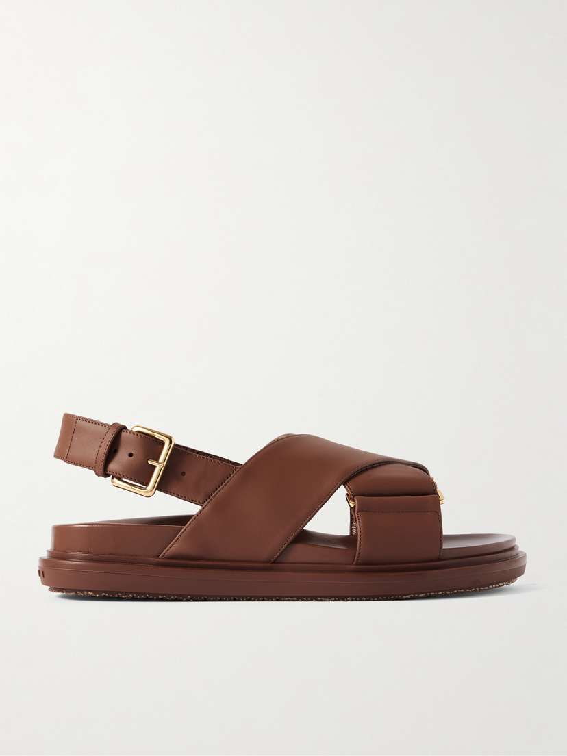 Marni Fussbett Leather Slingback Sandals