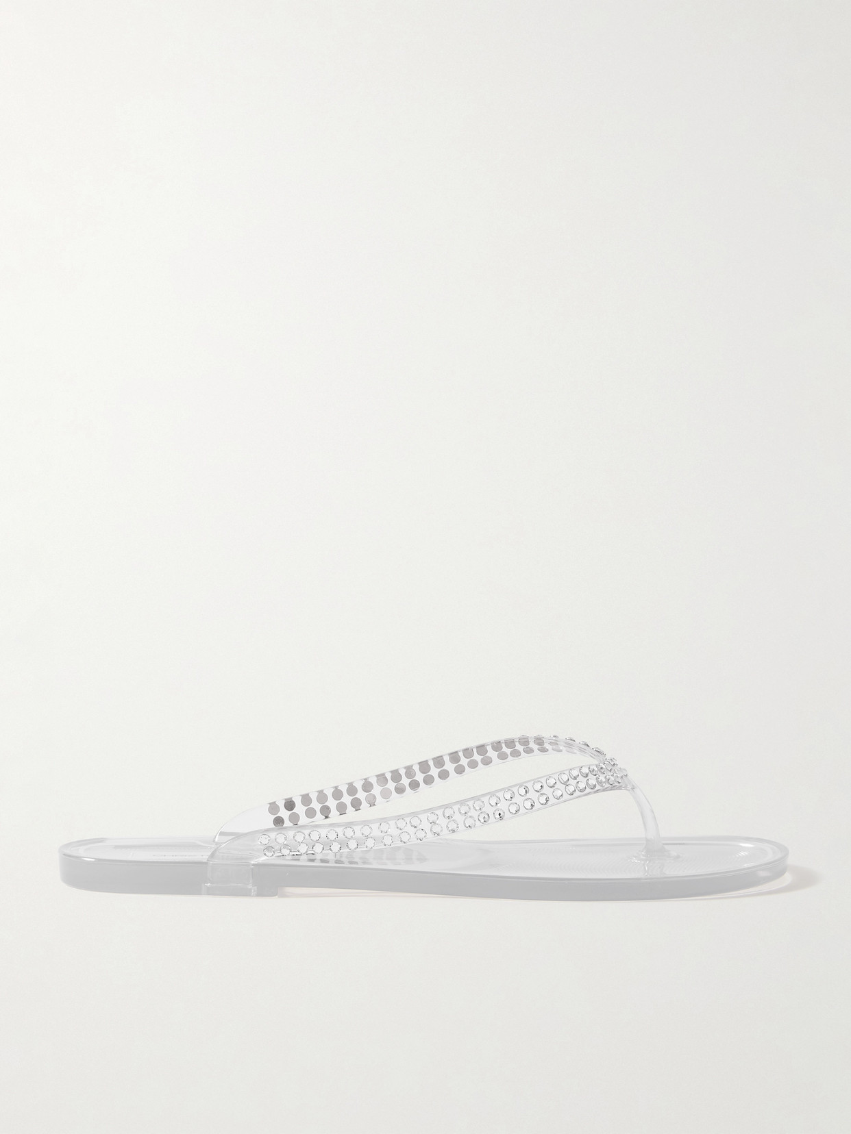 Christopher Esber Jo Crystal-embellished Pvc Flip Flops In Neutrals