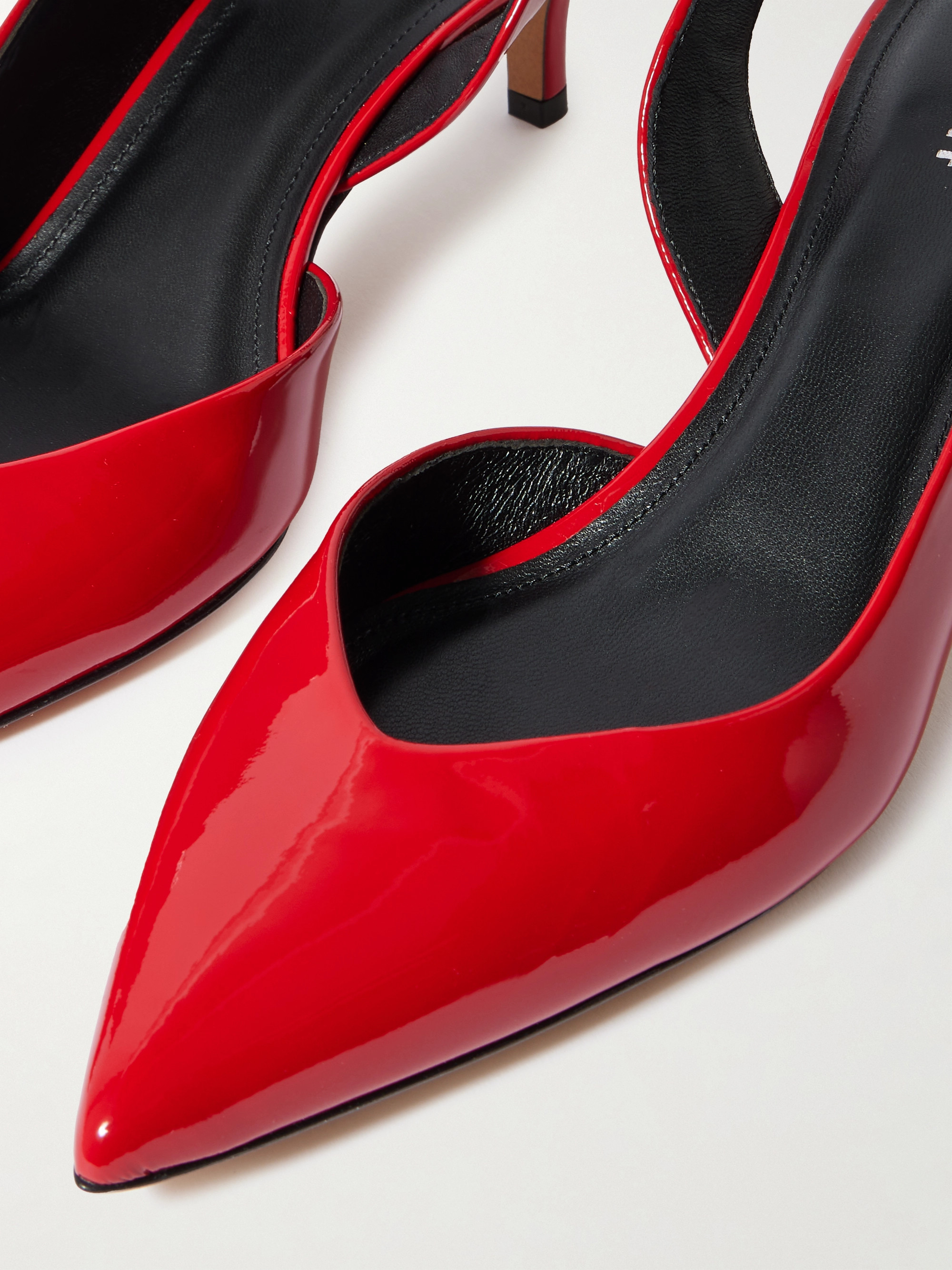 Isabel Marant Padim patent-leather slingback pumps