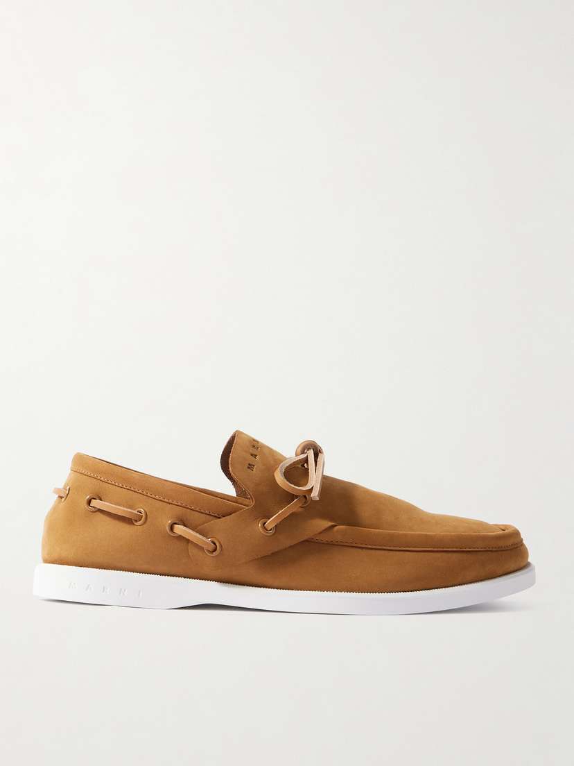 Marni Embossed Suede Loafers