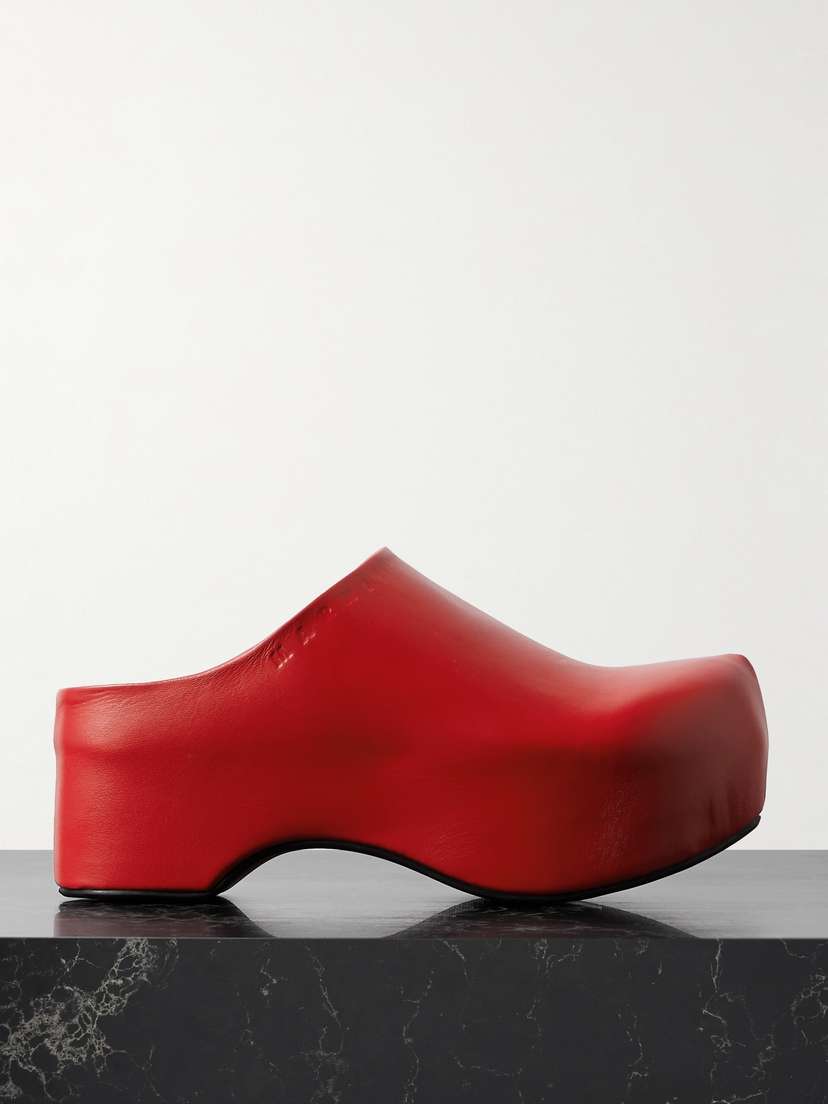 Marni Sabot Leather Platform Clogs