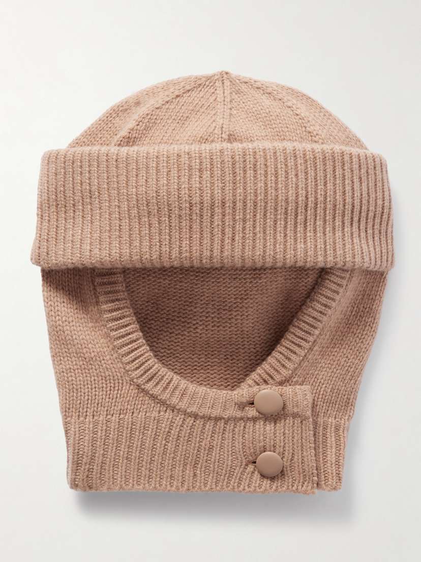 Chloé Ribbed Merino Wool And Cashmere-blend Balaclava