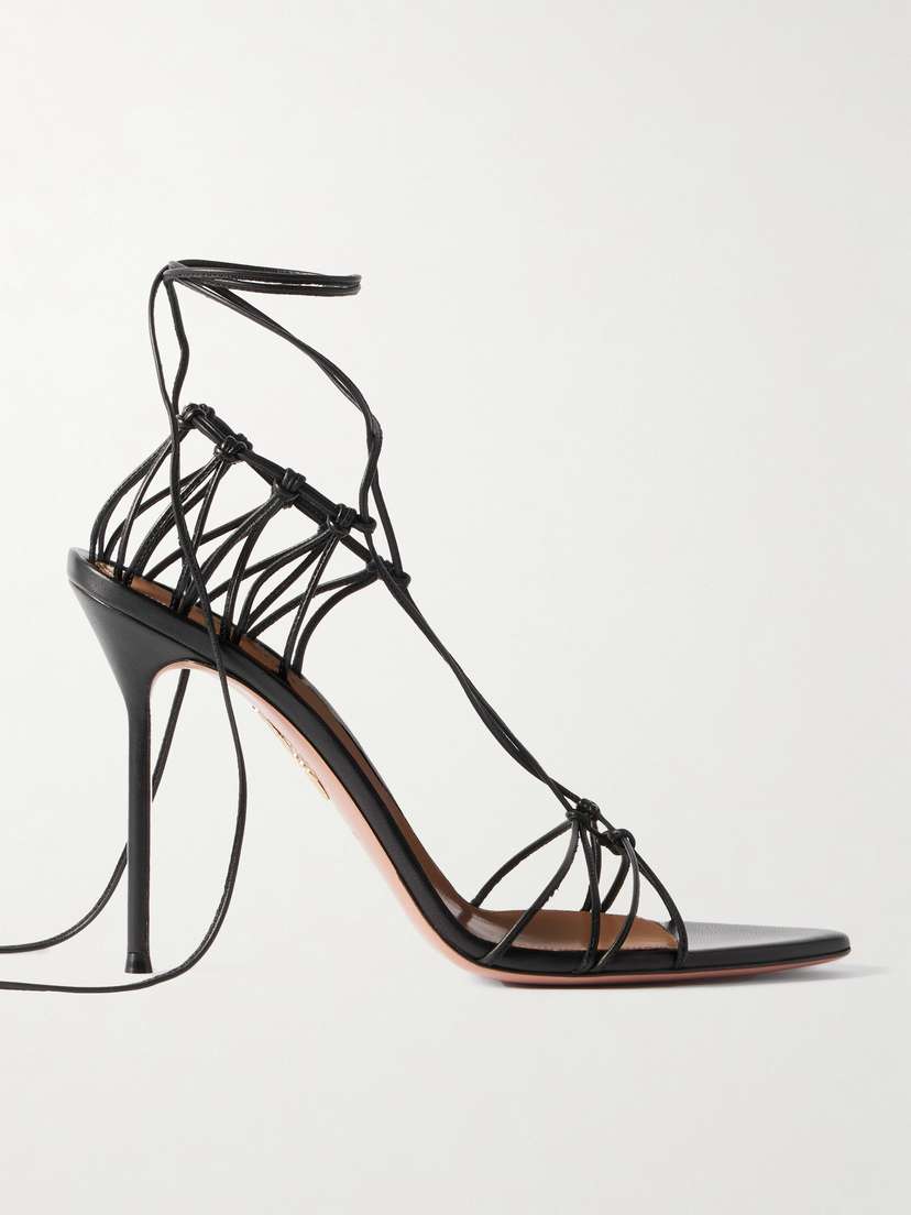 Aquazzura + Alex Rivière 105 Cutout Leather Sandals