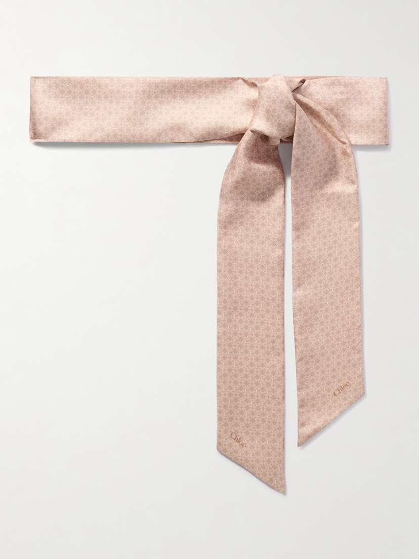 Chloé Printed Silk-twill Scarf